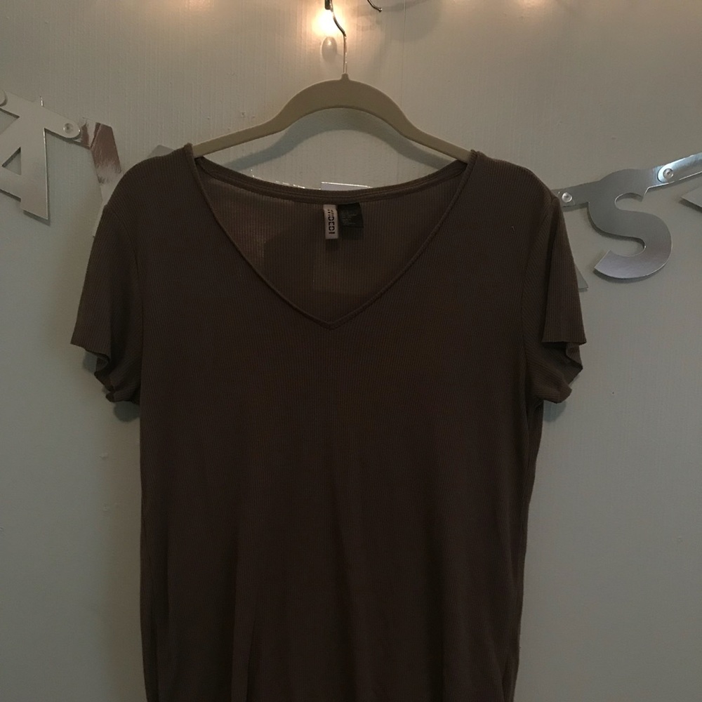 H&M Divided Ram Hem Olive Shirt